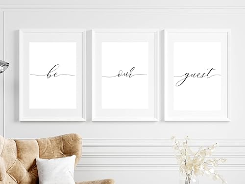 Miniatura 2 de Wowsweet-Be Our Guest Set of 3 Prints Guest Room Wall Decor Guest Bedroom Wall Art Farmhouse Guest Room Decor Quotes UNFRAMED (8X10'')
