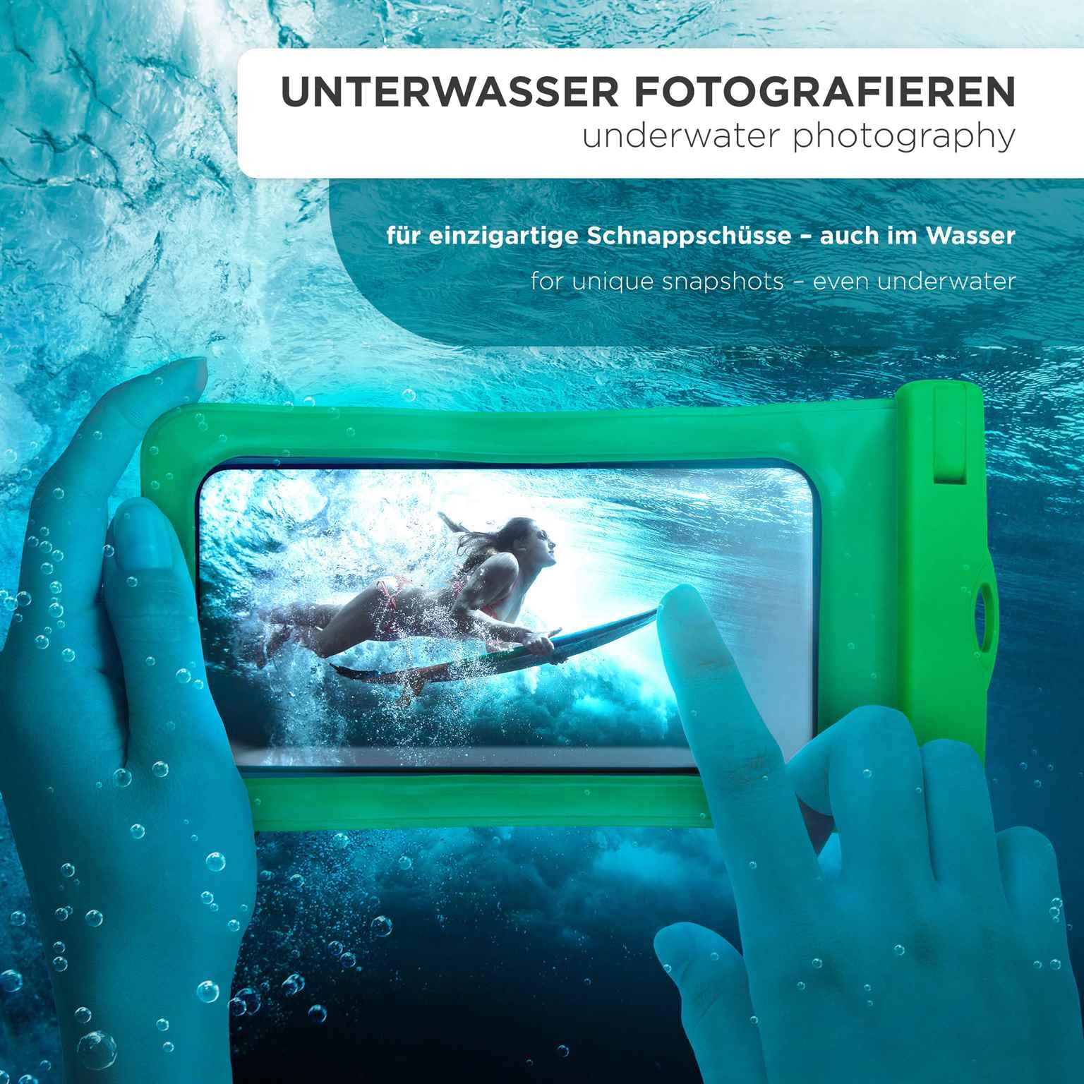 ONEFLOW Beach Bag per Redmi Note 13 Pro 5G Custodia impermeabile con touch e fotocamera finestra, custodia subacquea per viaggi, nuoto con cinturino e cinturino per tracolla, colore nero