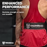 Vista 8 de Cinturón de levantamiento de pesas de 0.394 in (10 mm) con doble punta, cuero de gamuza de 4 in de ancho, soporte de espalda para levantamiento