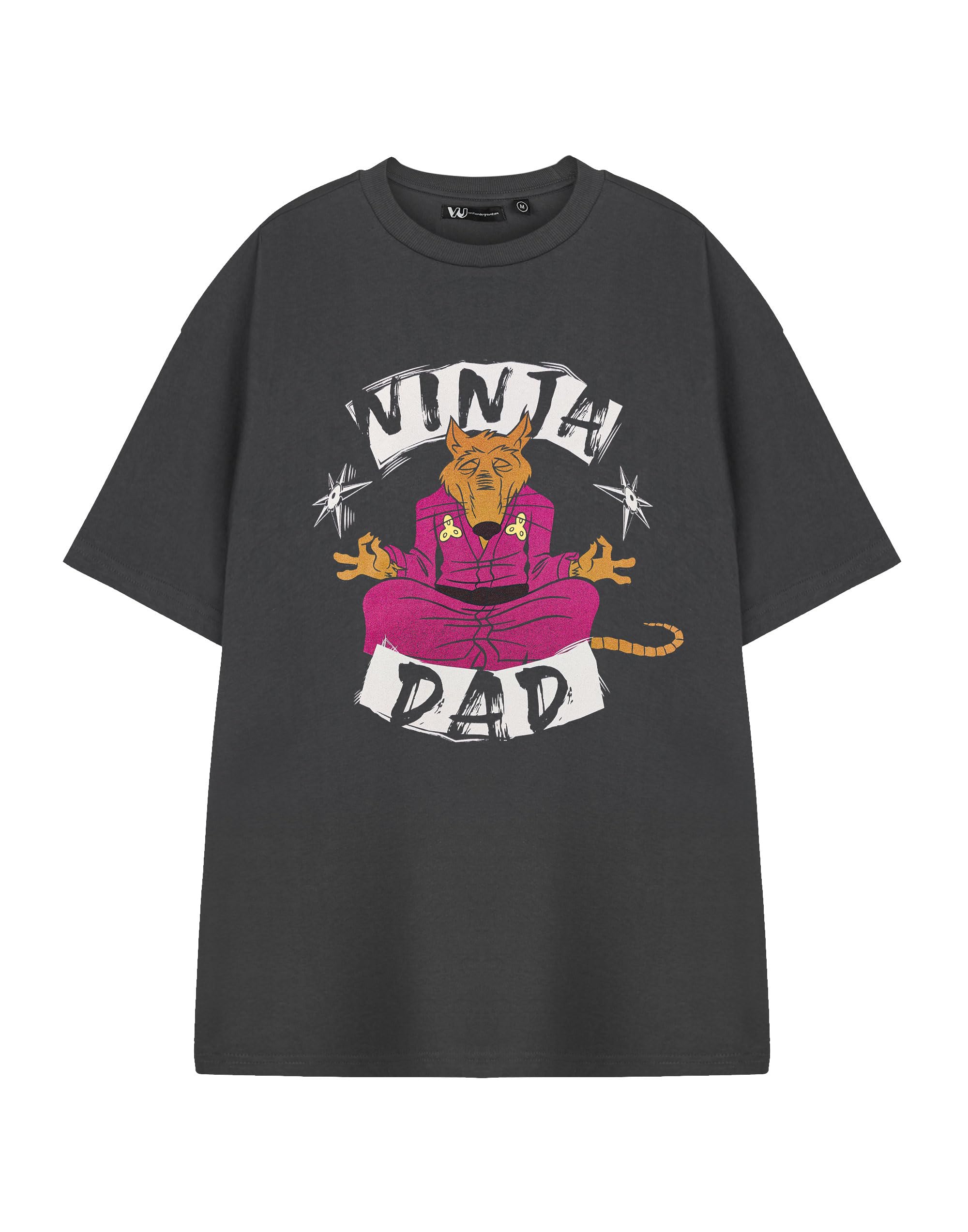 Vanilla Underground Men's Grey Teenage Mutant Ninja Turtles Ninja Dad Short Sleeved T-Shirt - X-Large