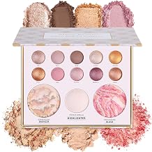 Baked Makeup Palette, Include Bronzer, Blush, Highlighter and 10 Eyeshadows