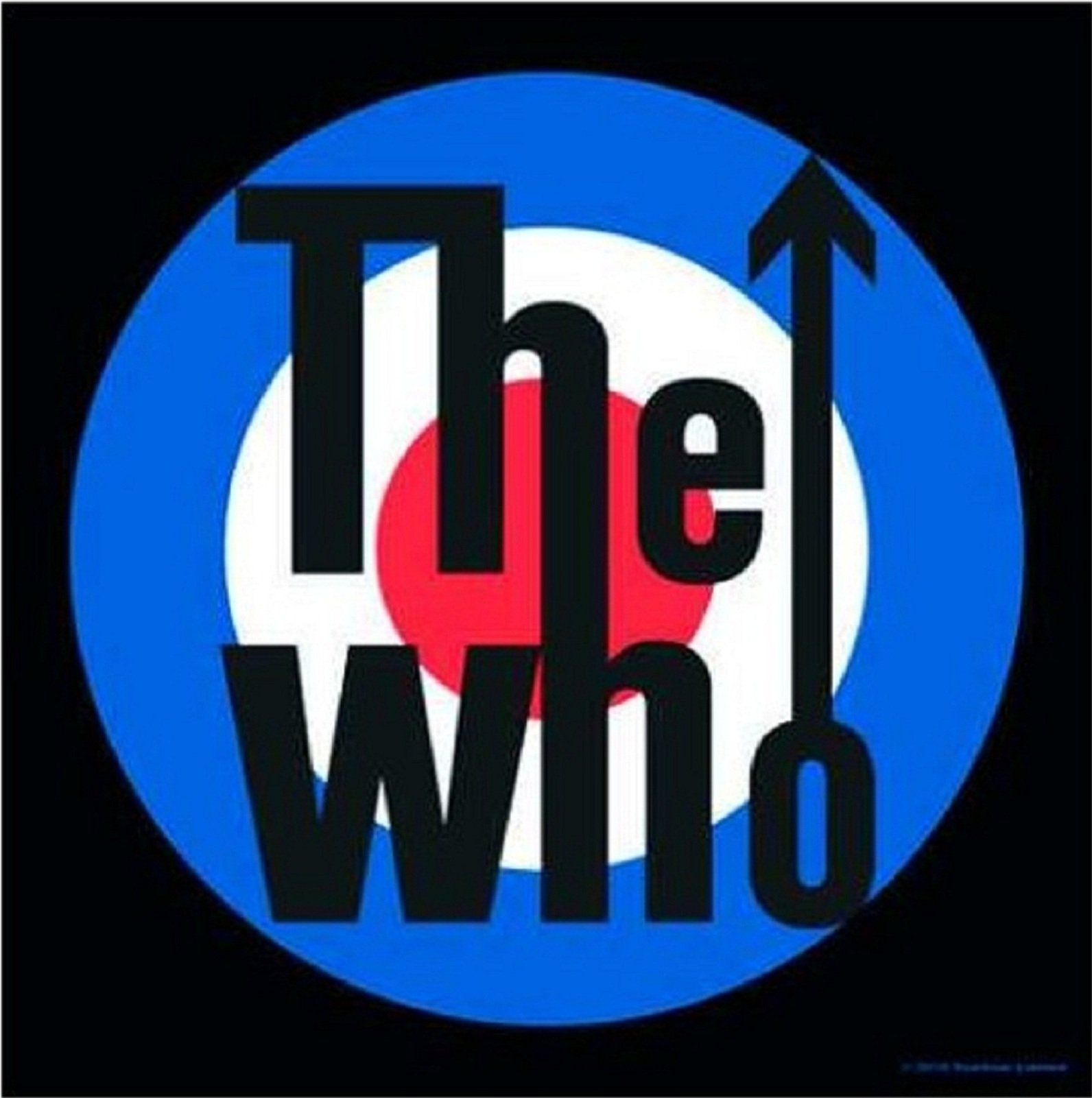 Rock Off Officially Licensed Products Black The Who Coaster Target Band Logo Official 9.5Cm X 9.5Cm Single Drink One Size