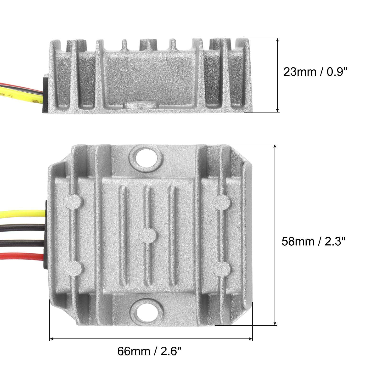 QUARKZMAN DC 12V zu DC 19V Spannungswandler 3A 57W Step UP Spannungsregler IP67 Wasserdichter Transformator Stromversorgungsmodul Netzteil für Auto LKW Solaranlage