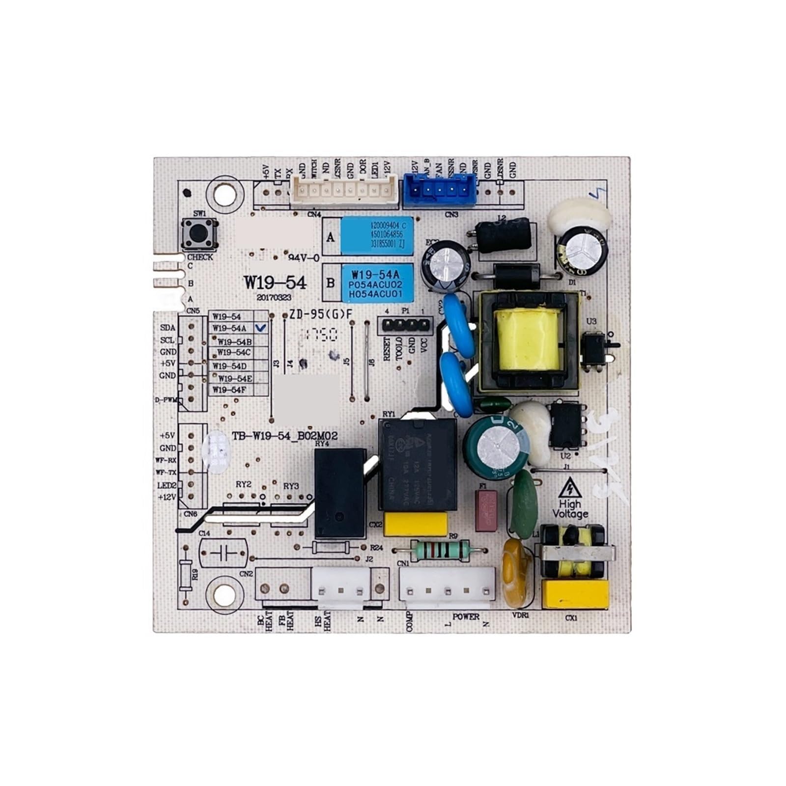 Pièces de congélateur carte de commande W19-54A haut rendement | Platine PCB W19-54
