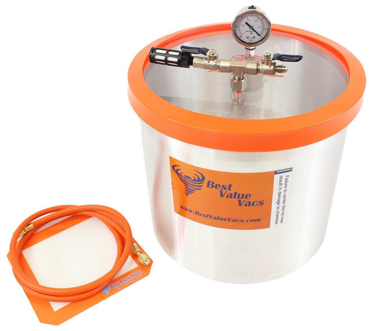 5 Gallon Best Valve Vacs Aluminum Vacuum Chamber With Free Shipping