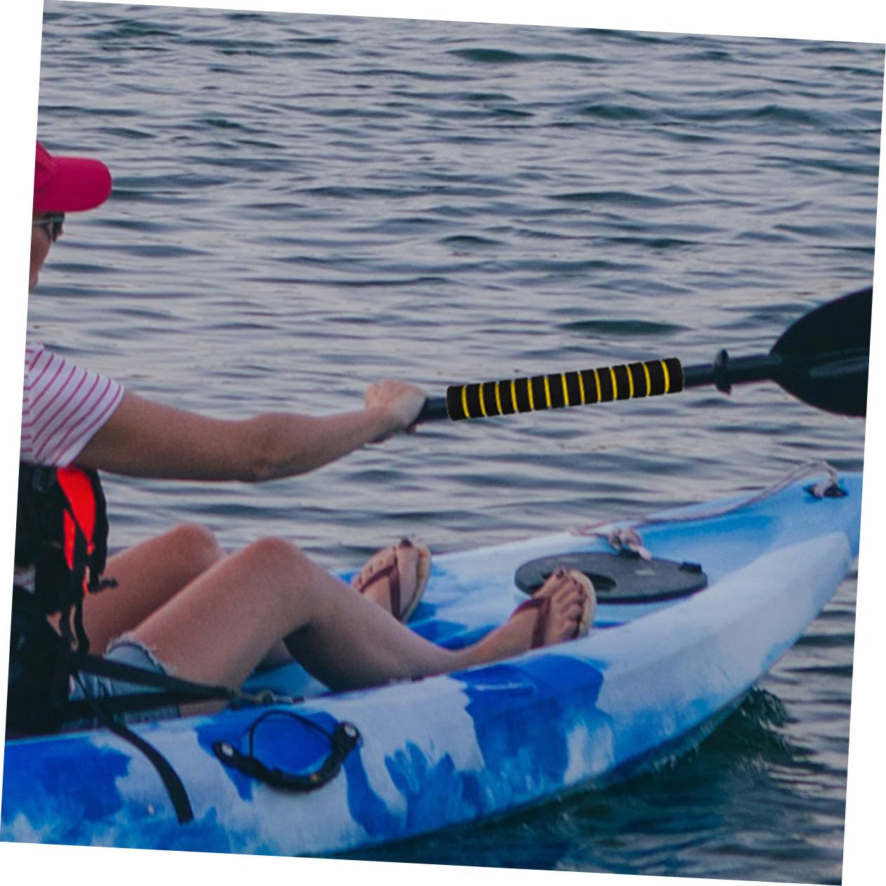 TOYANDONA 8 Paia Coperture Antiscivolo per Pagaia da Kayak in Spugna 22cm