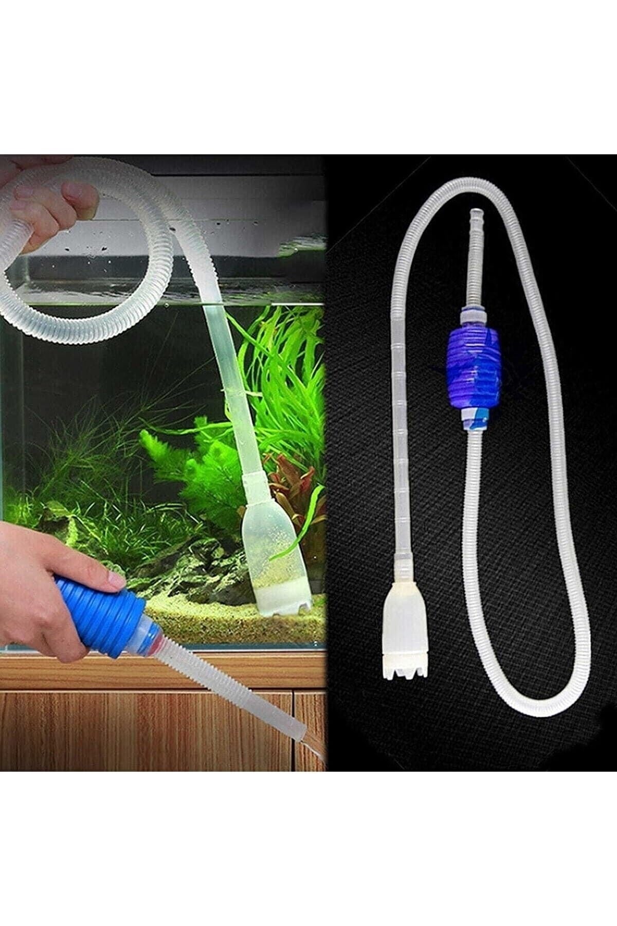 Akvaryum Su Değişimi için Pompalı Dip Sifonu ve Tahliye Hortumu