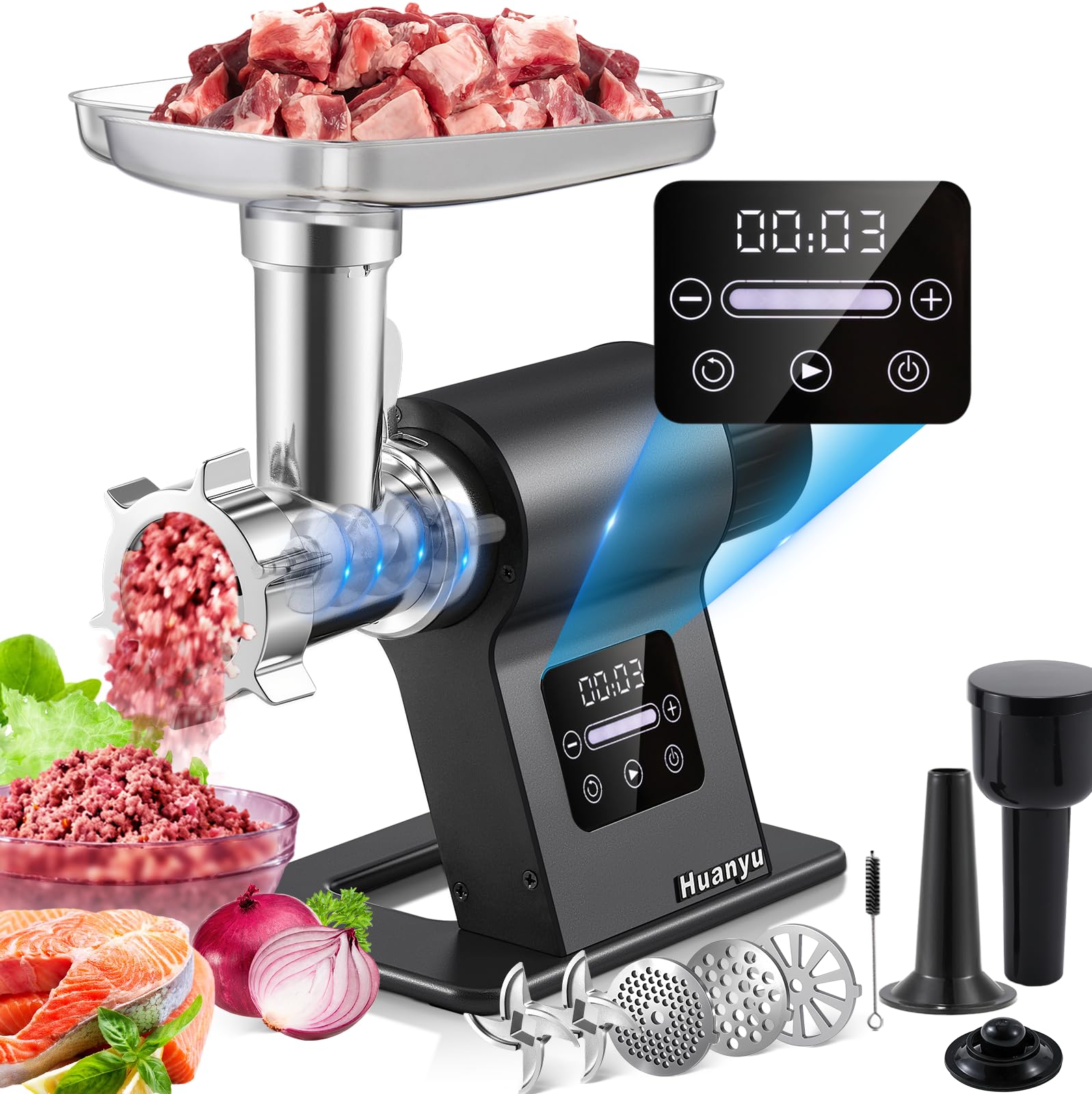 Photo 1 of Huanyu Electric Meat Grinder, 2000W Bone Grinder for Home & Pet Food