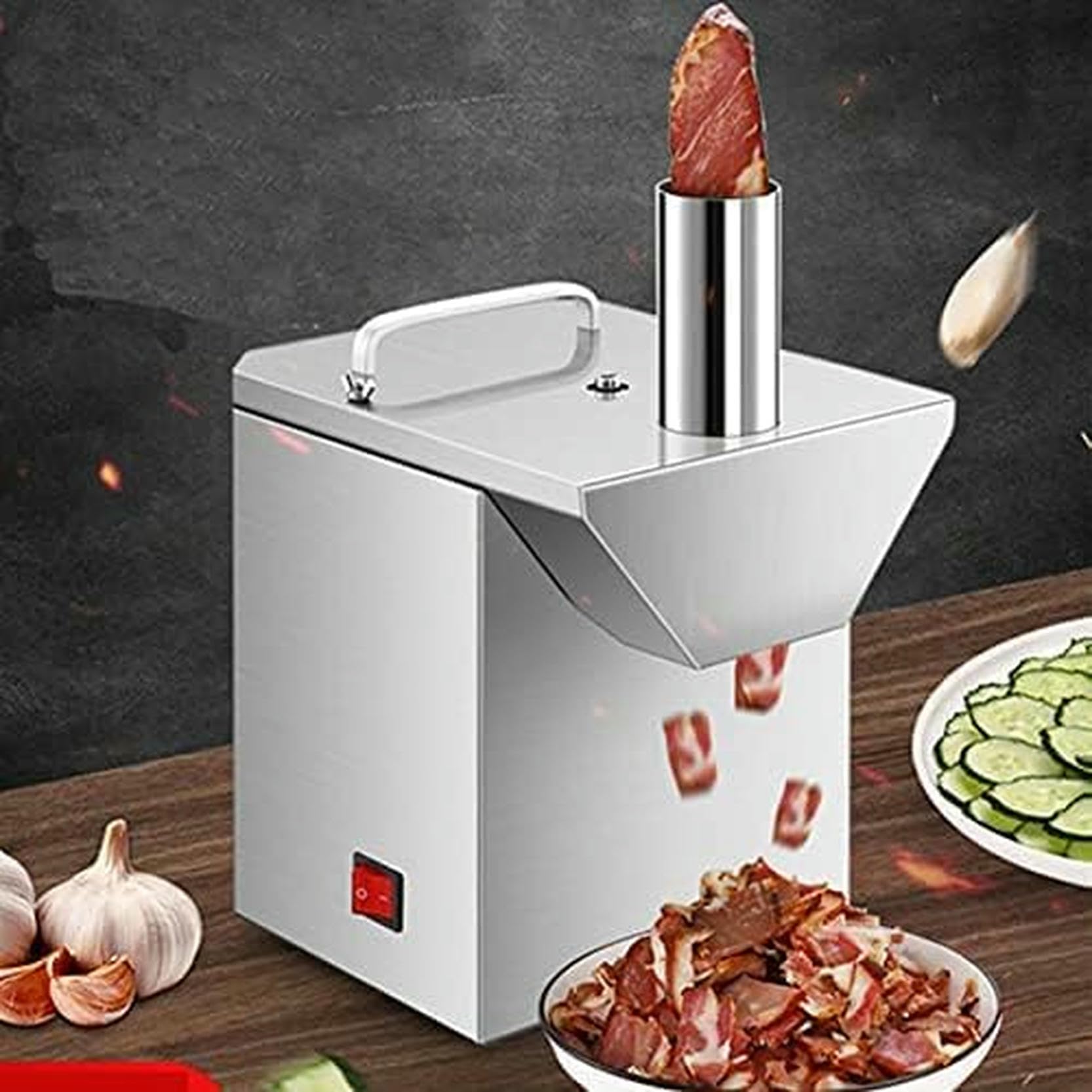 Image Et Concasseur des Légumes, Coupeurs De Jambon De Saucisse, Coupe-Châle À L'ail Et Au Poivre, Coupe-Électrique Électrique Et Légumes À Partir De 200 W