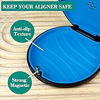 Vista 4 de Paquete de 2 fundas de retención, funda alineadora con orificios de ventilación, compatible con Invisalign, fundas protectoras bucales, portátiles