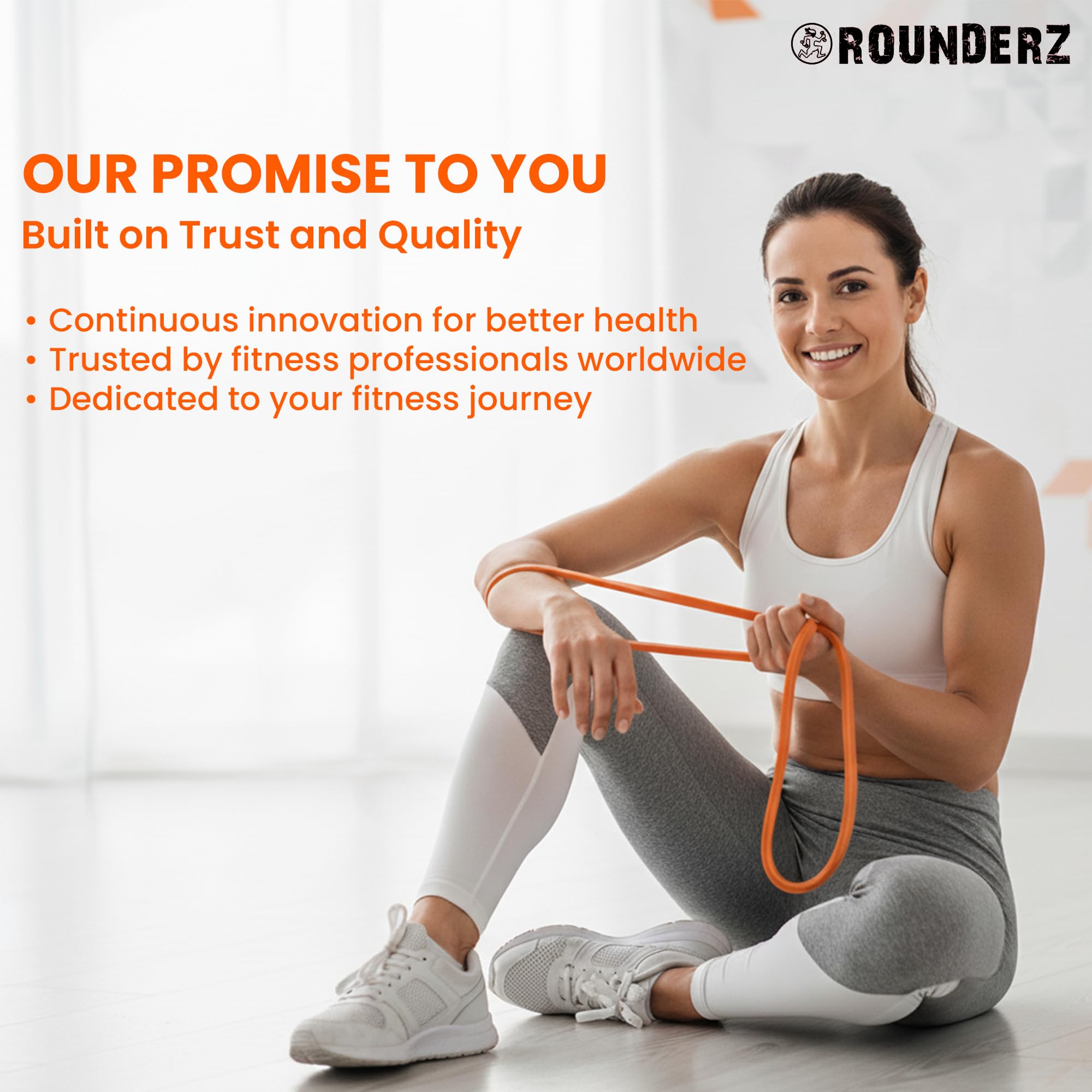 Rubberbanditz Rounded Edge Resistance Band | Compact and Light Weight Exercise Bands | Suitable for All Fitness Levels Users| Travel Friendly Resistance Bands for Working Out
