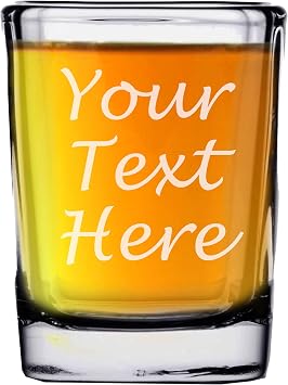 My Personal Memories, Custom Personalized 2 oz Square Shot Glass - Customized with Your Text