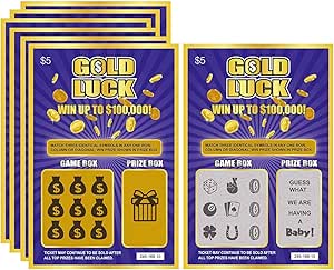 Pregnancy Announcement Fake Lottery Scratch Off Tickets, Great Idea for Pregnancy Reveal, 6 Cards