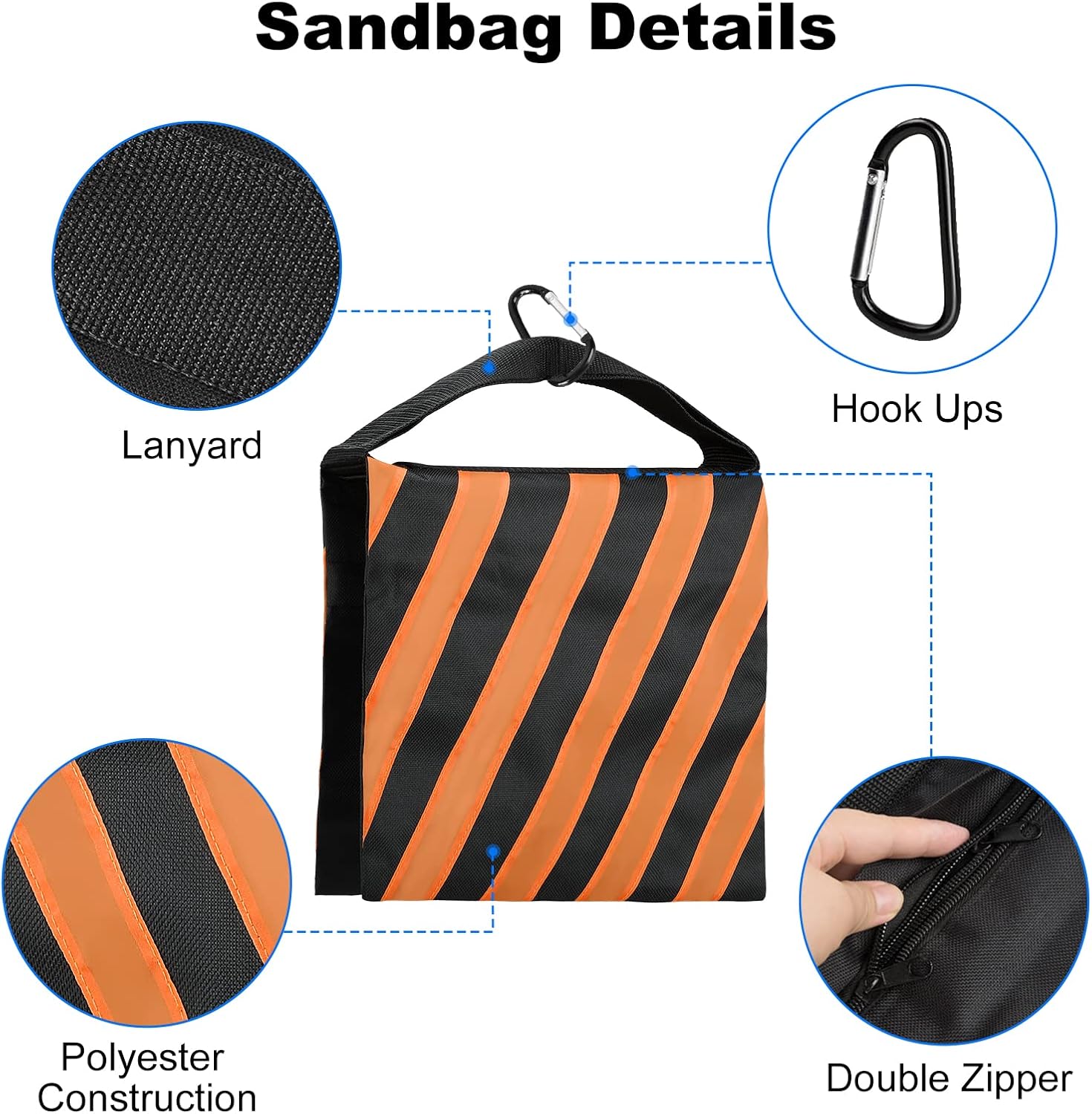 Soonpho BD-04 Barn Door & 4 Packs Heavy Duty Sandbag
