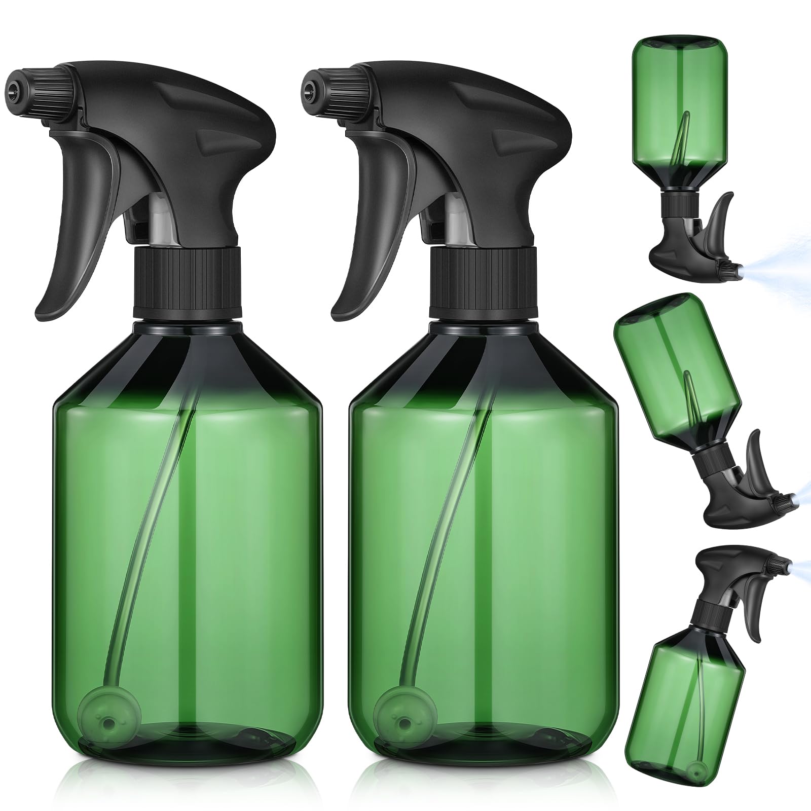 Baderke 2 PCS 360° Spray Bottle, 16 oz Upside Down Spray Bottles, Plastic Spray Bottles is Nice for Plants, Cleaning Solutions, Durable Nozzle w/Fine