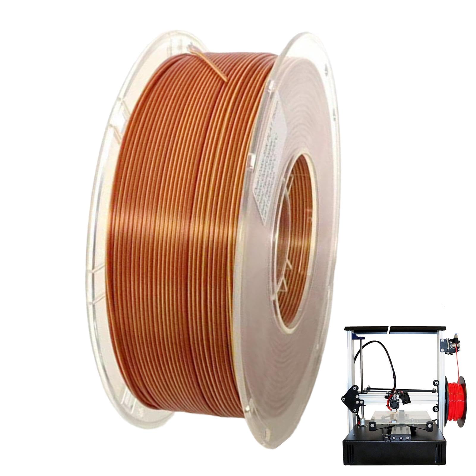 Filament do drukarki, Jedwabny filament do drukarki | Materiały eksploatacyjne do drukarek Dwukolorowy filament drukujący - Wielokolorowy filament szpulowy Quick Change | eksploatacyjne do drukarek Dwukolorowy filament drukujący - Wielokolorowy filament s