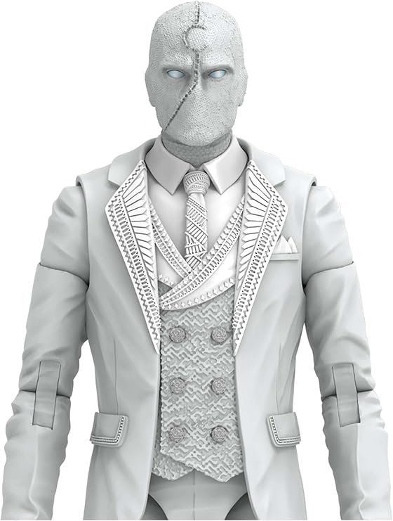 Marvel Legends Series Disney Plus Mr. Knight MCU Series Action Figure 6-inch Collectible Toy, Includes 4 Accessories and 1 Build-A-Figure Part,White