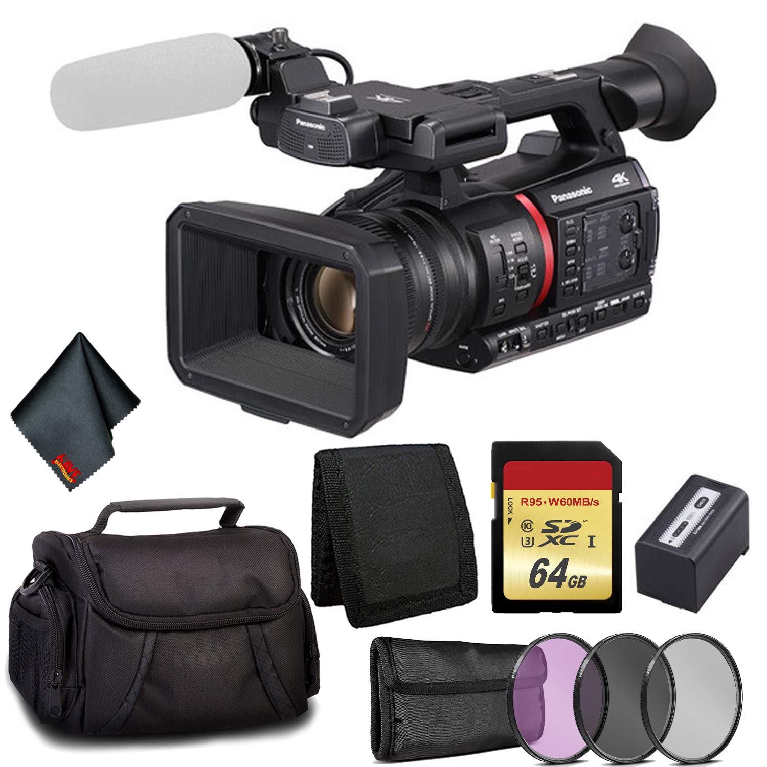 Panasonic AG-CX350 4K Camcorder - Bundle Kit with 64GB Memory Card