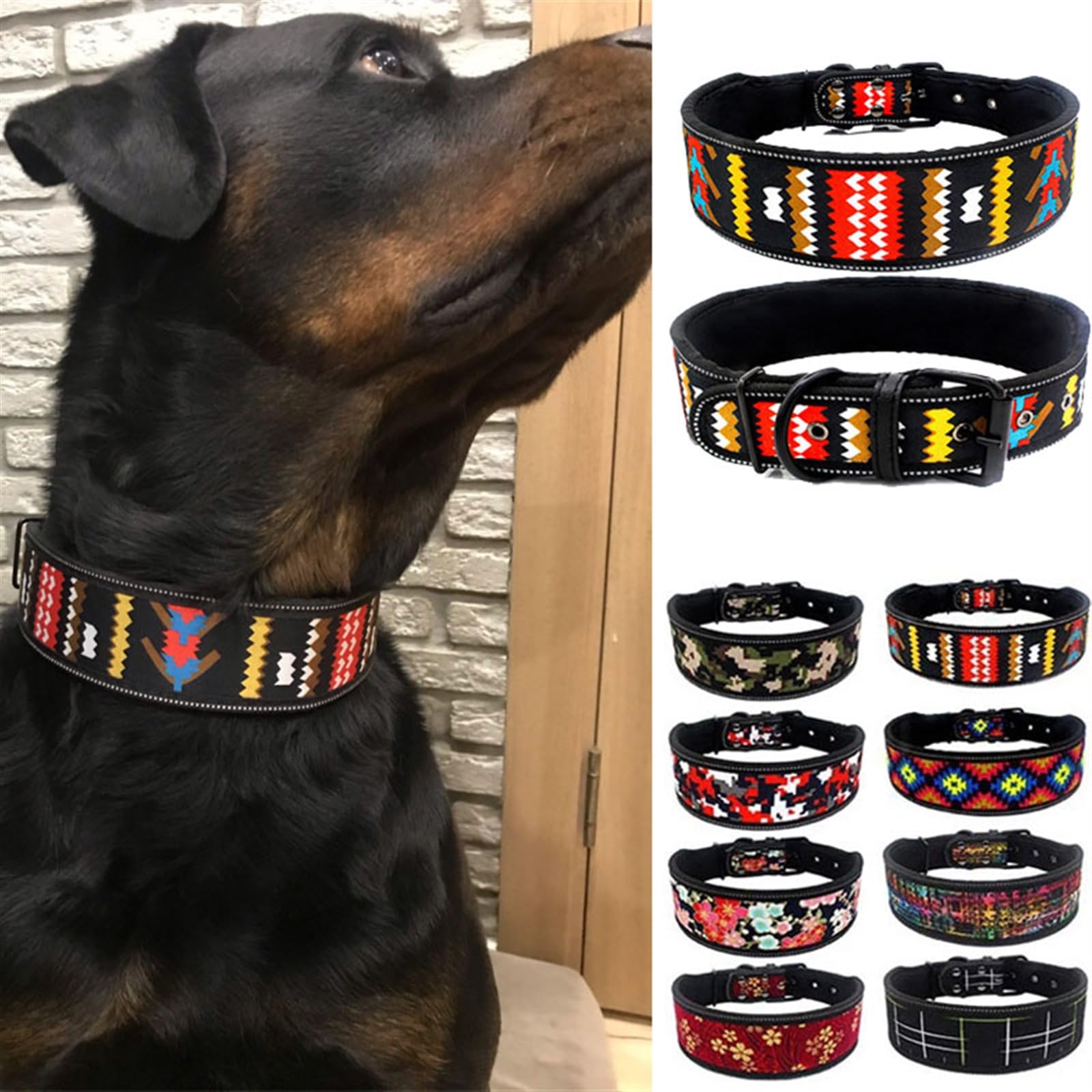 Laisse pour Chien Collier réglable pour Animal de Compagnie avec Boucle pour Petits, Moyens et Grands Chiens Pitbull Leash Dog Chain Longe pour Chien (Color : Diamond, Size : L)