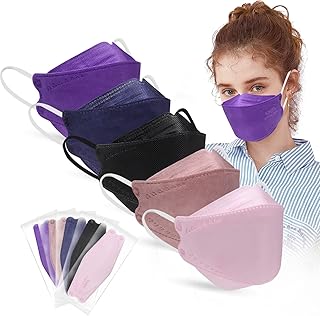 KN95 Face Masks 50 Pack 4 Layers Tie Dye Breathable Safety Respirator Multicolor Cup Dust Disposable KN95 Mask Adult