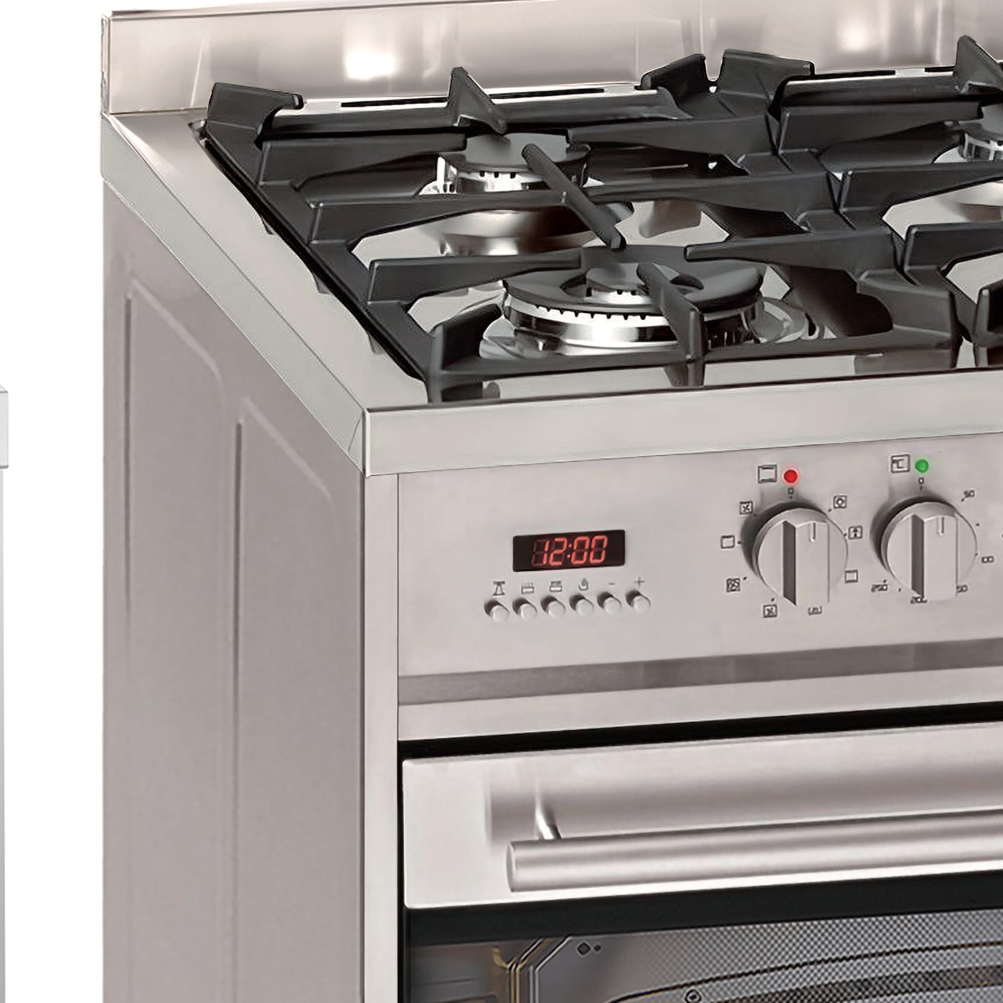 Gurari Gasherd mit Elektrobackofen GCH E 610 X • Standherd 60 cm aus Edelstahl • Herd mit Erdgas oder Propangas • Multi Backofen 60 L • 4 Kw • WOK • Gas Standherd • Range Cooker