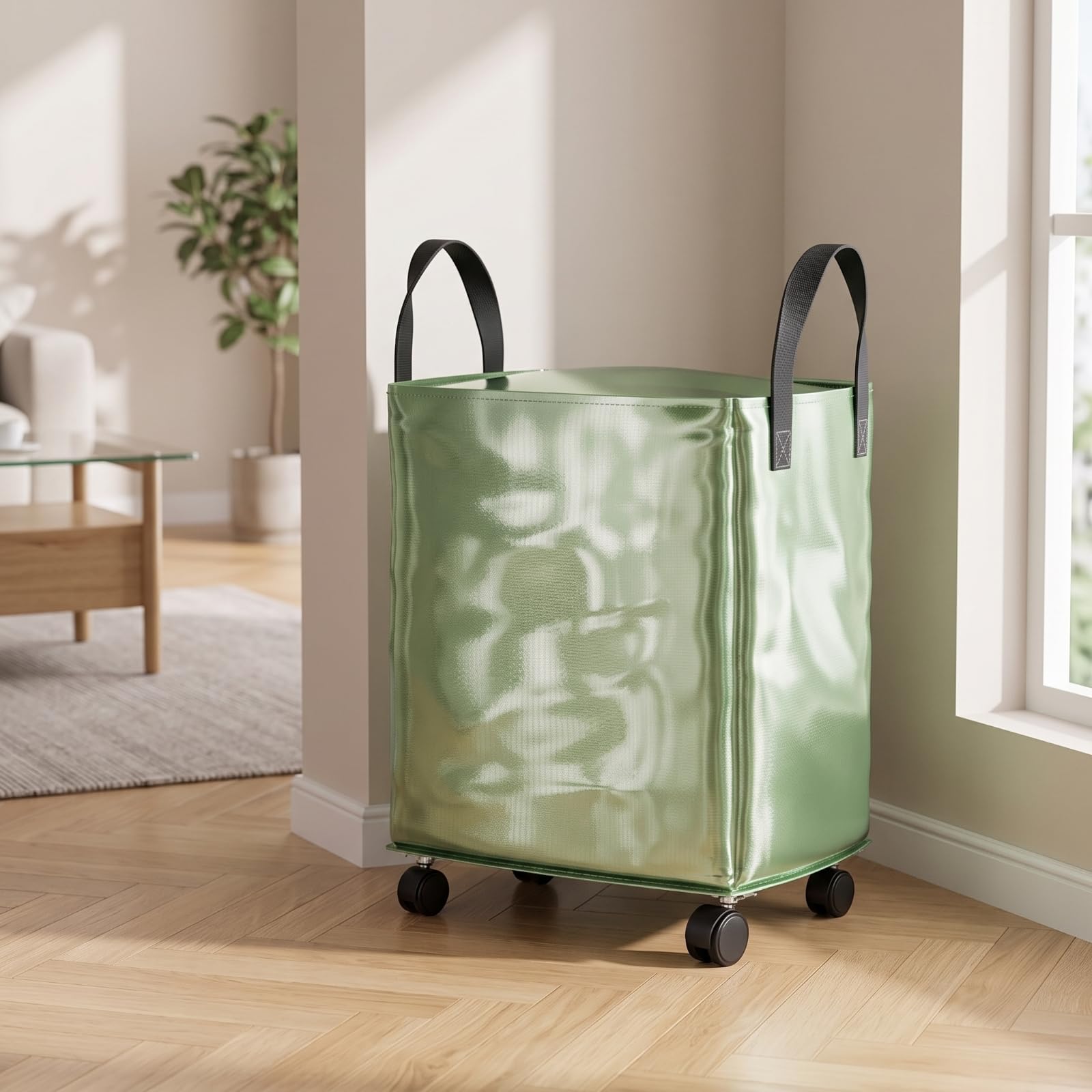 MagiDeal Organizador Almacenamiento con Ruedas | Resisn Al Agua, Impermeables, Bolsas Almacenamiento con, Oro, 50x40x75cm
