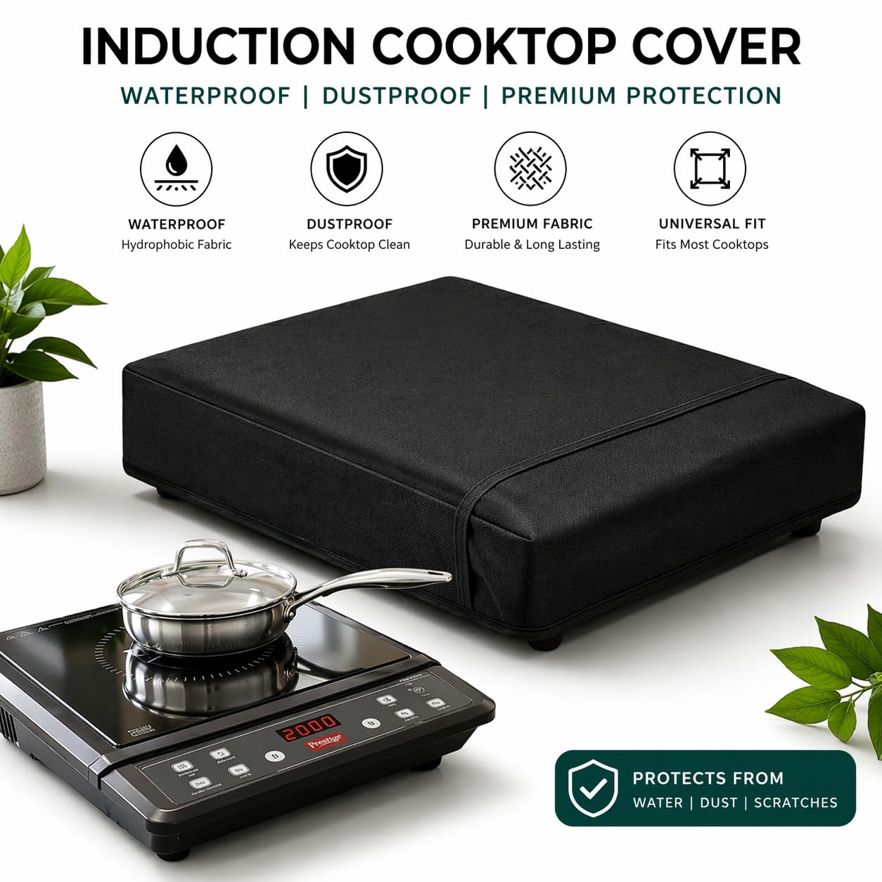 Induction Cooktop & Stove Cover, 40x32x10, Black — Amazon image 2