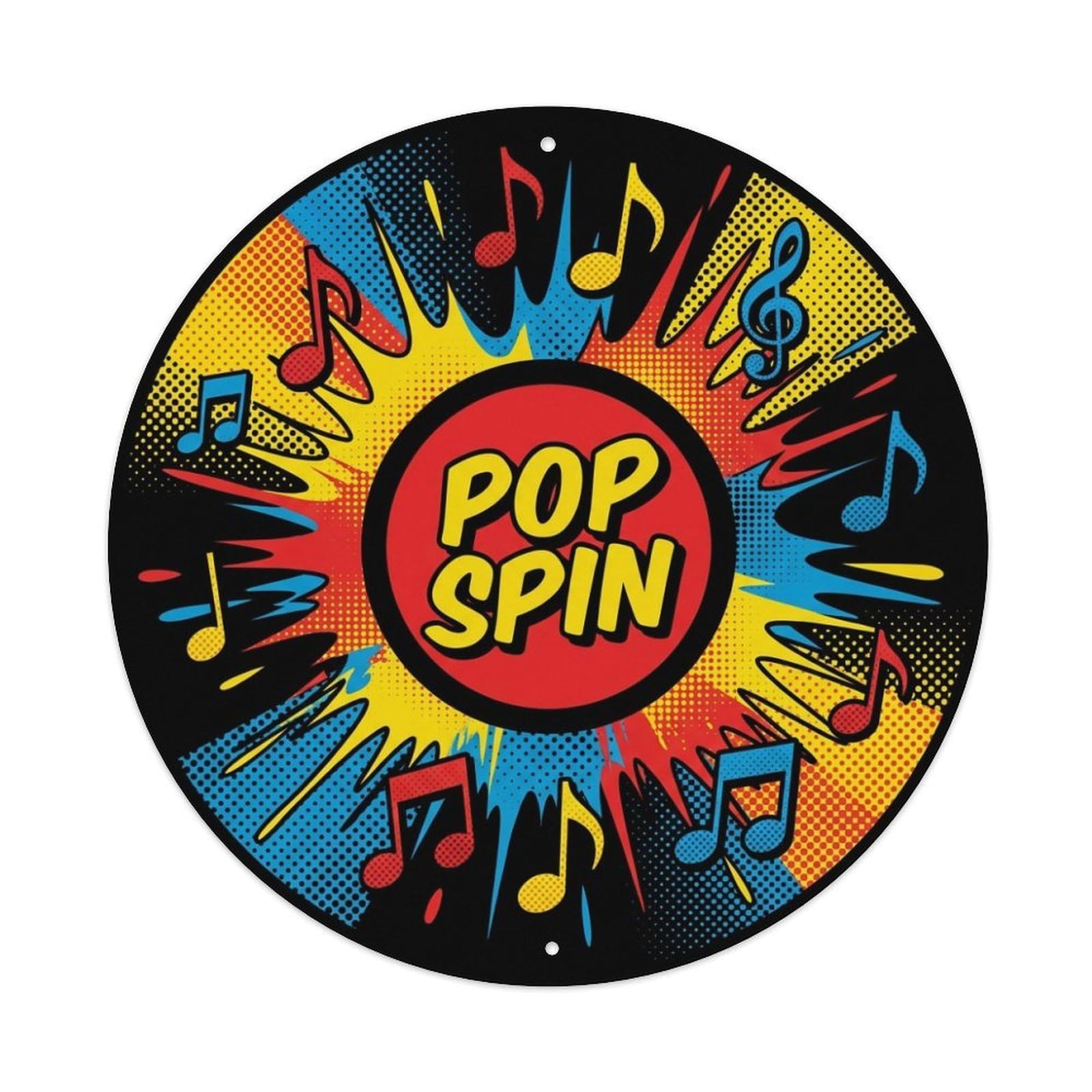 Vinyl Records Pop Spin Album Cover Style Metal Tin Sign