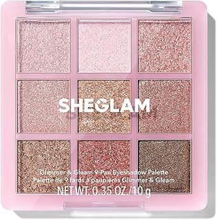 SHEGLAM Eyeshadow Palette 9-Color Ultra-pigmented Shimmer & Matte Shades...