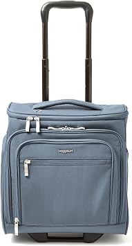 Baggallini Expandable Underseat Carry-On - Lightweight Travel Luggage Carry On Weekender with Wheels
