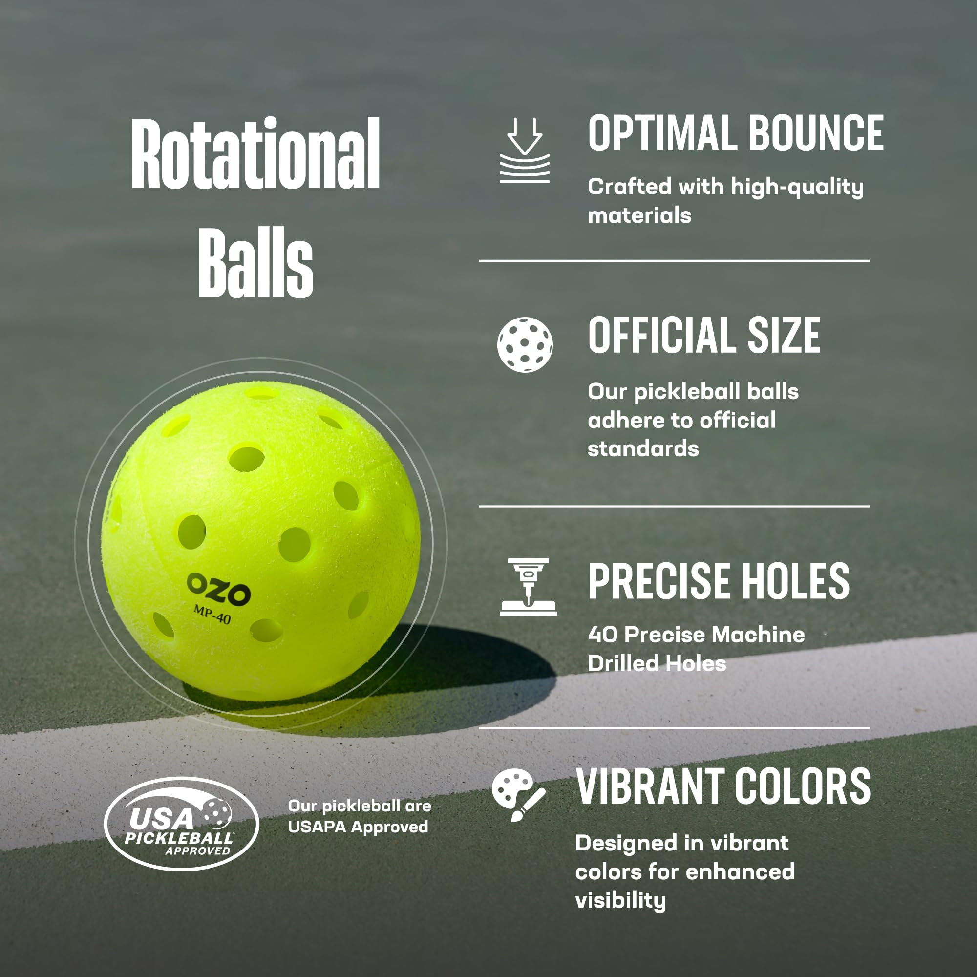 OZO Indoor Pickleball Ball Sets