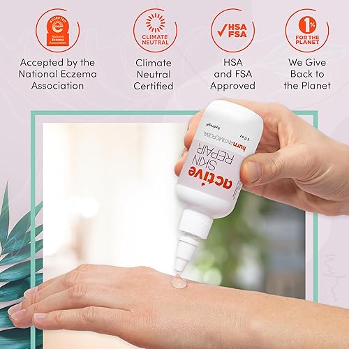 Miniatura 5 de Active Skin Repair First Aid Skin Healing Burn Hydrogel - Ungüento natural, no tóxico y sin picaduras con ácido hipocloroso para alivio inmediato
