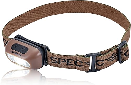 Spec Ops Linterna frontal LED recargable, 220 lúmenes, impermeable, diadema ajustable, 5 modos de luz, 3% donado a veteranos
