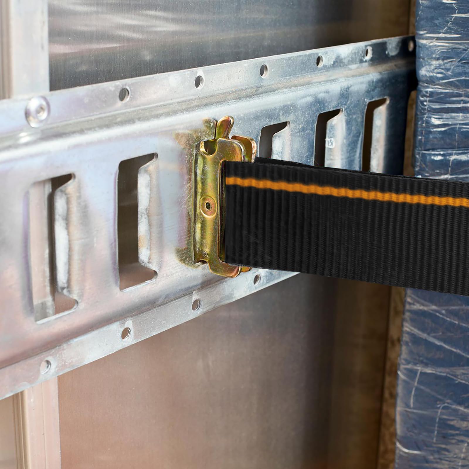 XSTRAP STANDARD E-Track Ratschengurte, 5,1 x 40,6 cm, 2 kg, Bruchfestigkeit, robuster Umzugsgurt, LKW, Anhänger, Motorräder, Kajaks, Dach, 4 Stück