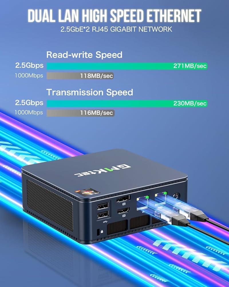 GMKtec Nucbox M5 Plus Mini PC do gier - AMD Ryzen 7 5825U