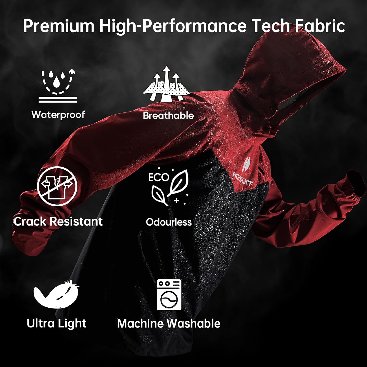 HOTSUIT Sauna Suit for Men Sweat Sauna Jacket Pant Gym Workout Sweat Suits - Image 4