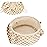 Narwey Barrel Drawstring Checkered Makeup Bag Large Cosmetic Bag Make up Bags Toiletry Bag Travel Bags for Toiletries Organizer for Women Gift for Teen Girls (Brown Checkerboard) (Patent)