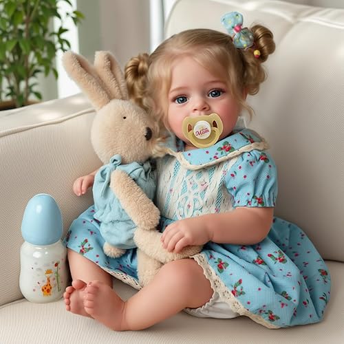 JIZHI Muñecas de bebé Reborn realistas, muñecas de bebé recién nacidas realistas de 18 pulgadas, hechas a mano con ropa para niños a partir de 3 años