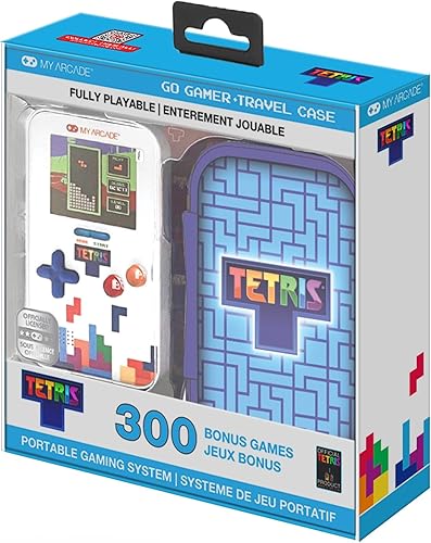 My Arcade Tetris Go Gamer - Sistema portátil de juegos de mano con estuche de viaje