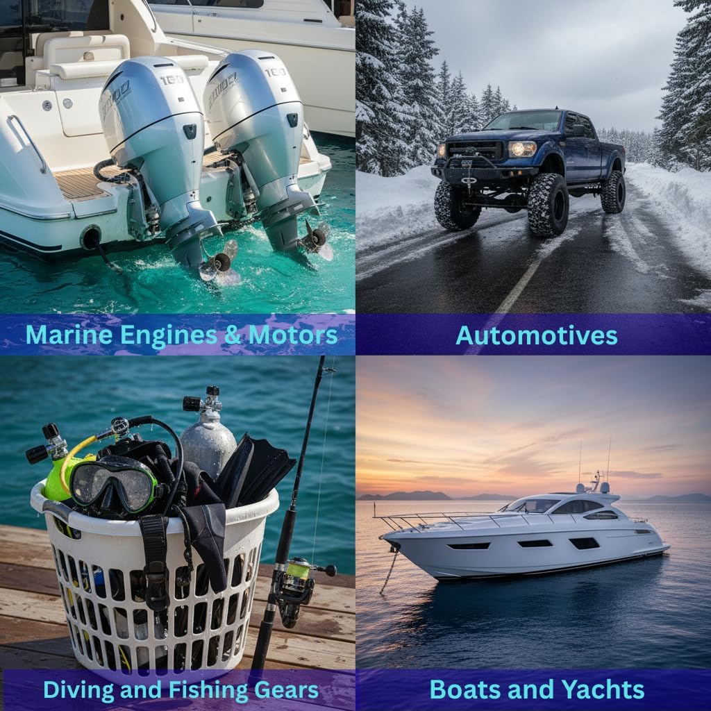 Boat Salt Remover & Marine Cleaner | Concentrated pH-Neutral Formula | Removes Ocean Marine Salt & Prevents Corrosion | Safe for Boats, Outboards, Jet Skis & Trailers