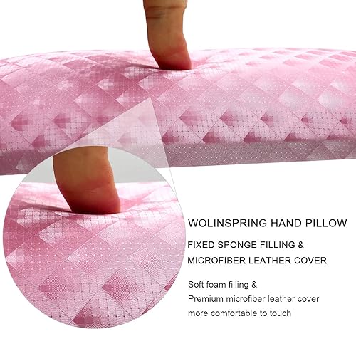 Miniatura 2 de WOLINSPRING - Reposamanos para uñas de microfibra de cuero suave con antideslizante, cojín de mano profesional, estación de escritorio para uso