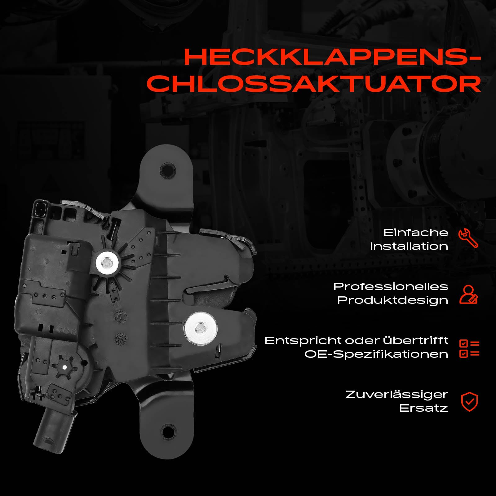 Frankberg Heckklappenschloss Heckklappe Hinten Rechts 4-polig Kompatibel mit M.i.n.i Clubman R55 1.4L-2.0L 2007-2014 M.i.n.i Clubvan R55 1.6L 2.0L 2012-2014 Replace# 754459