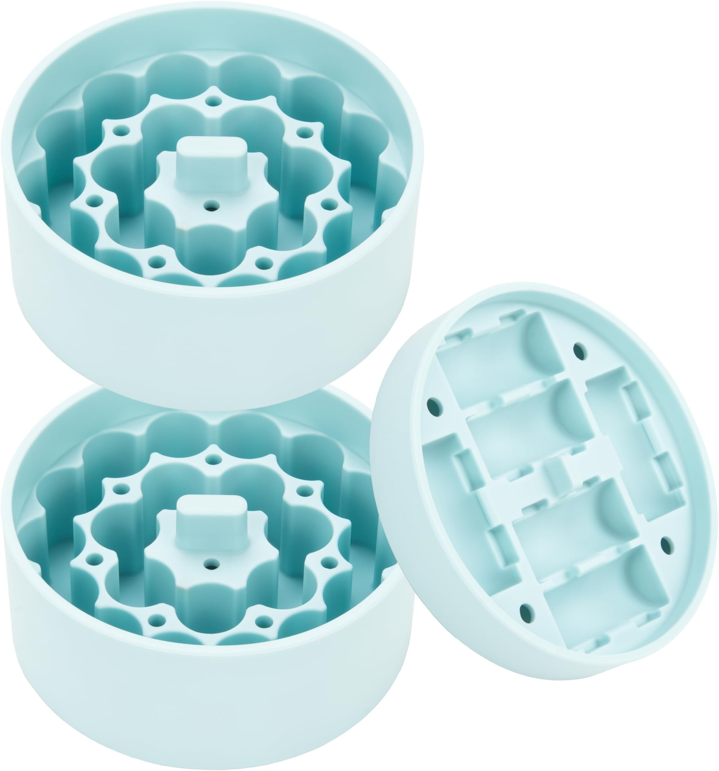 1 short +2 tall Silicone 3ml Vial Insert Compatible with Hydrapeak Food Jars,Vial Insert Peptide Storage Set for 32/25/18oz Hydrapeak Food Thermos, Maximum Hold 48 Vials, Blue.(No vial & jar included)