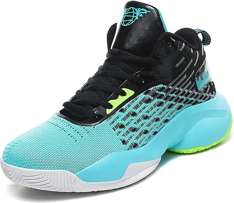 Bolognifi Tênis de basquete masculino de cano alto com alta elasticidade, respirabilidade e antiderrapante são adequados para adolescentes jogarem basquete e esportes ao ar livre Presente (Color : Gr