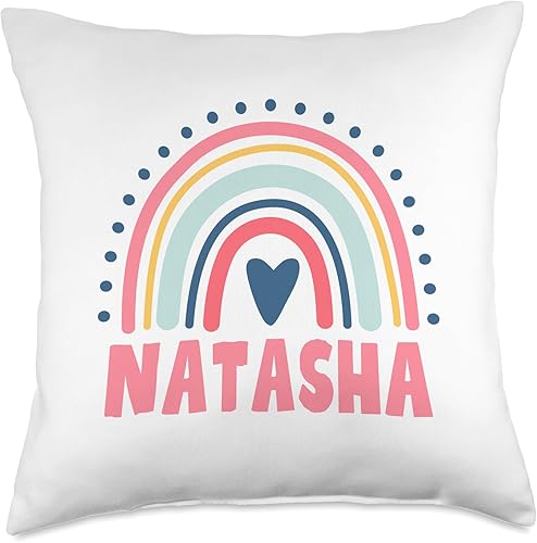 Miniatura 4 de Natasha Name Custom Woman Myth Legend Pink Birthday Party Throw Pillow, 16x16, Multicolor