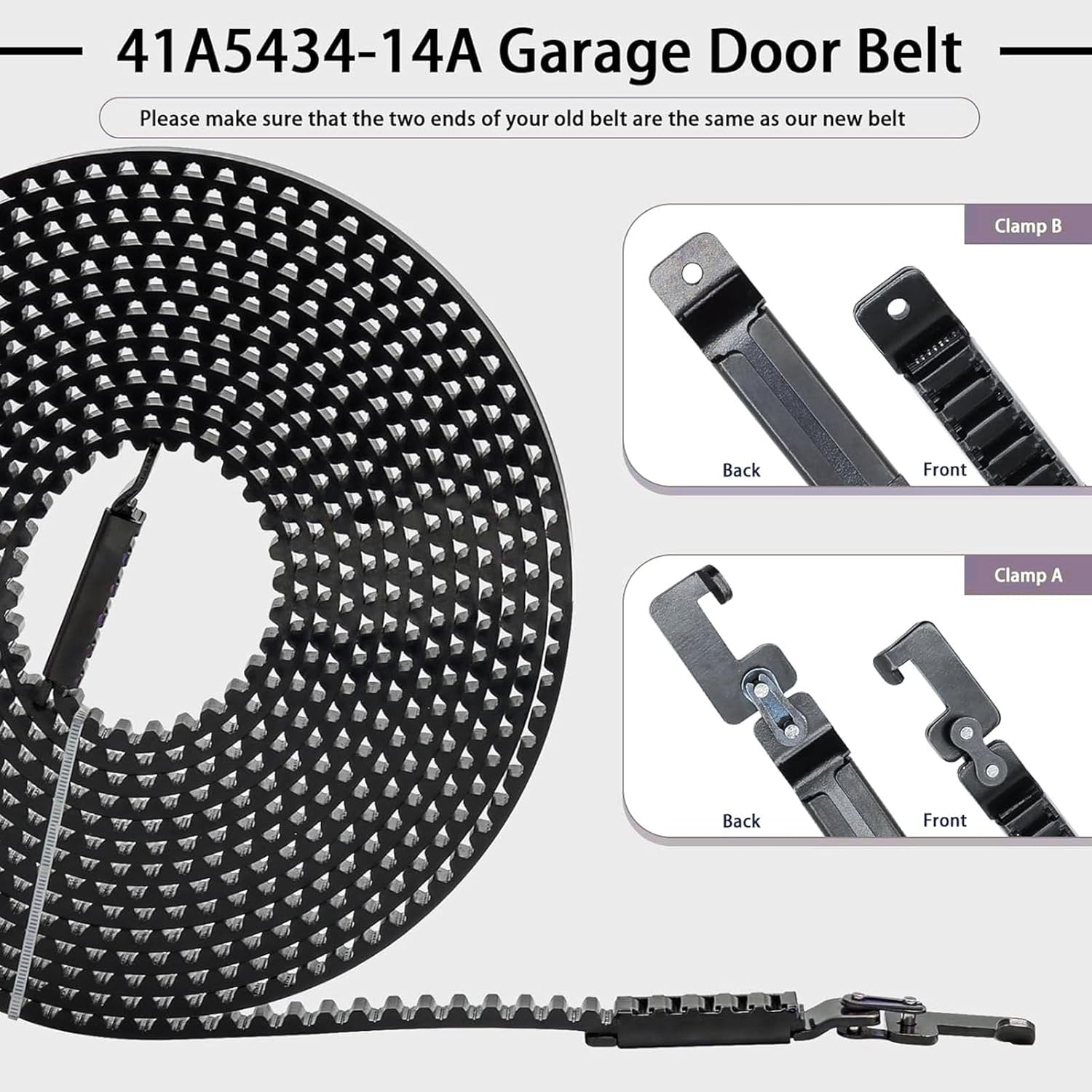 Garage Door Opener Belt 10FT Drive Assembly Polyurethane Replacement for 2280 3500