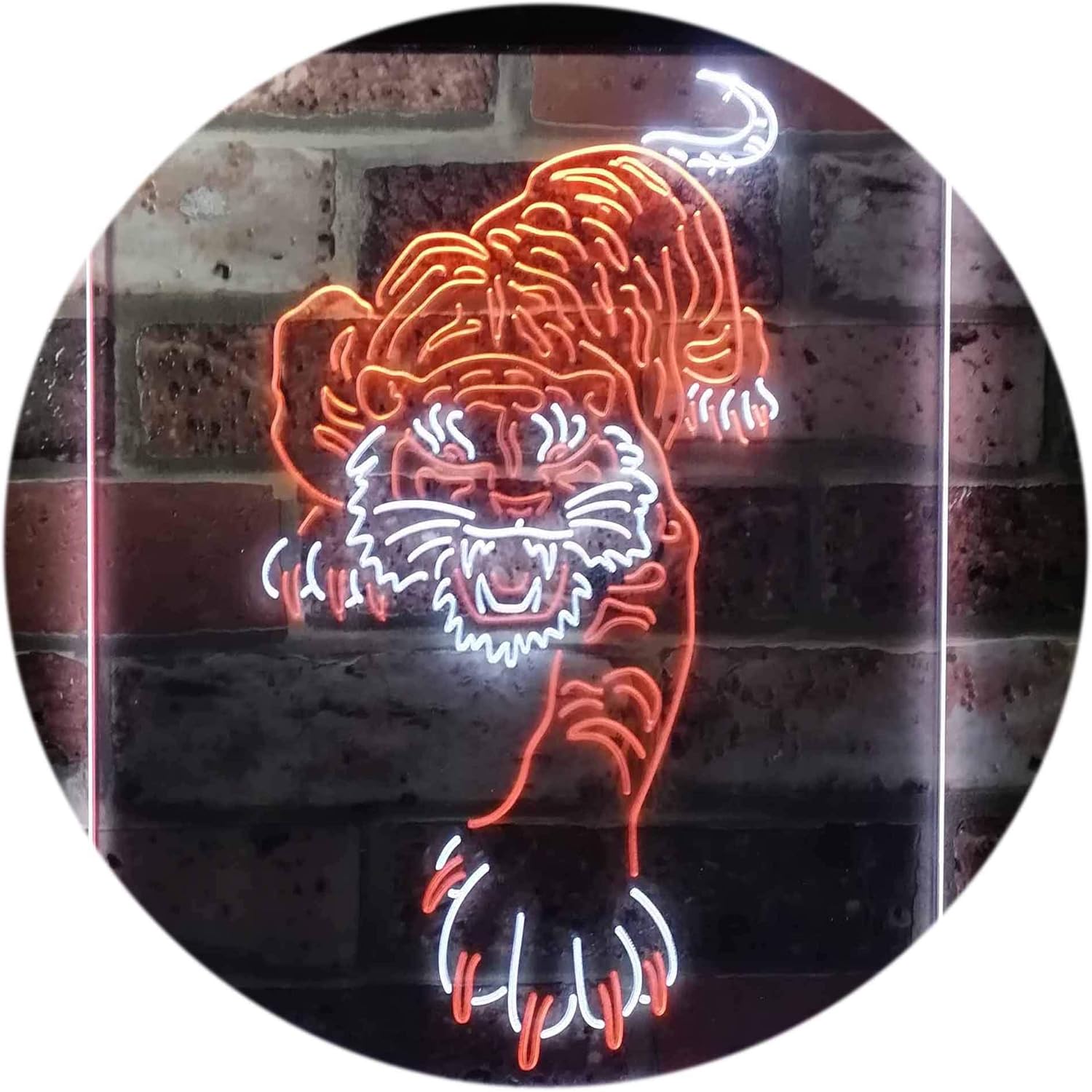 ADVPRO Tigers Man Cave Sport Dual Color LED Neon Sign White & Orange 16" x 24" st6s46-i3195-wo