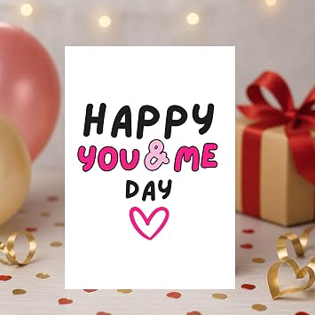 Happy Anniversary Card for Husband and Wife A104 | Valentines Day Card, For Him or Her, Happy You & Me Day, Romantic Greeting Card for Boyfriend, Girlfriend