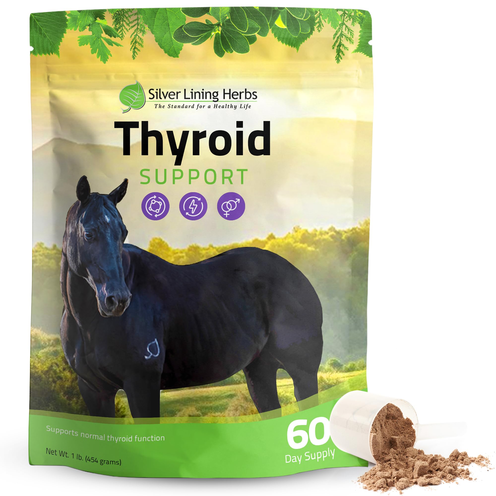 Silver Lining Herbs Thyroid Support for Horses - 120-Day Supply