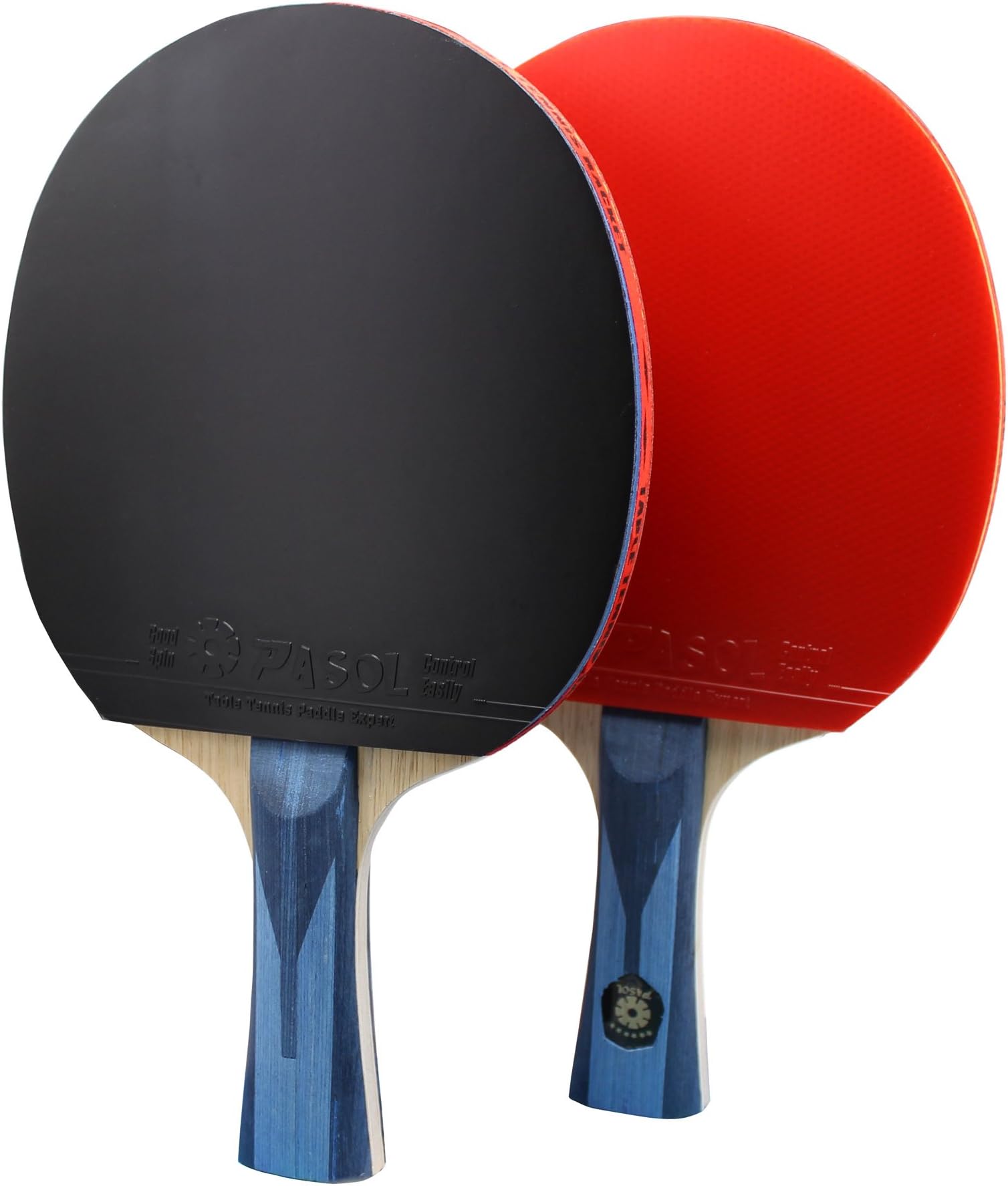 2- Player PASOL 6 Star Superior Ping Pong Paddles - Great Professional Tournament Table Tennis Racket with Carry Bag